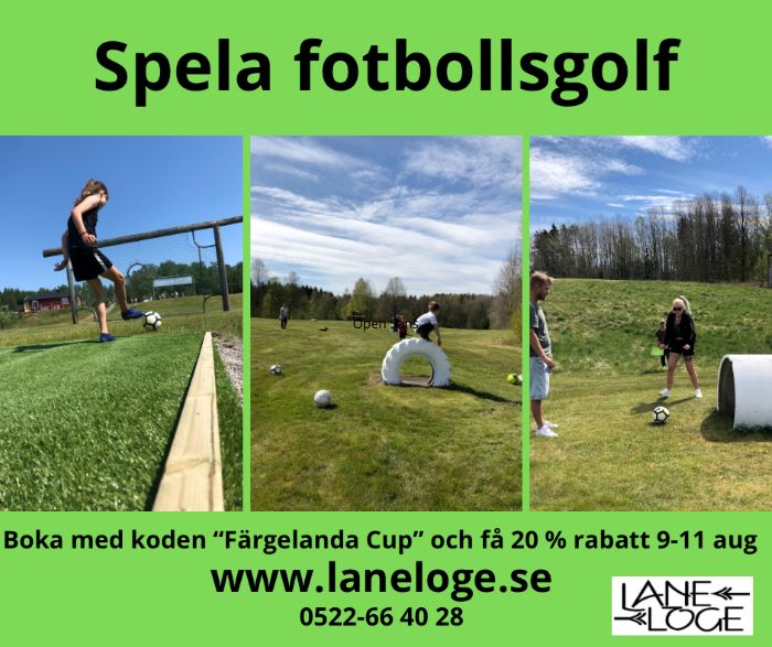 Spela fotbollsgolf vid Lane Loge